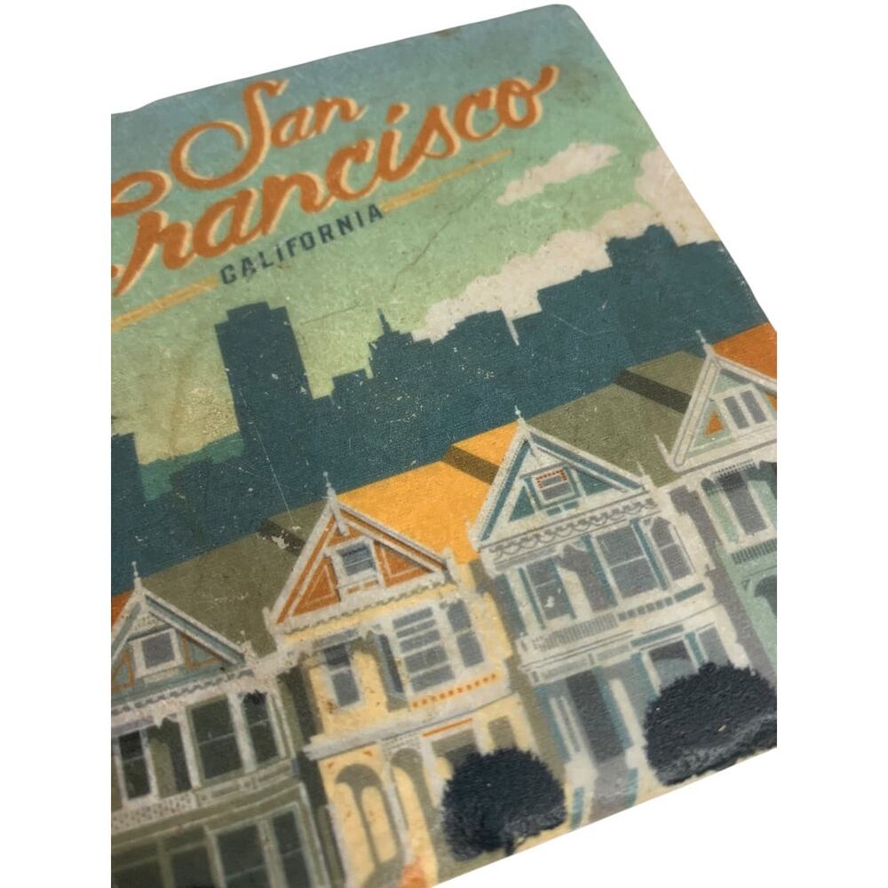 San Francisco Tile Cork Backed Souvenir Drink Coaster 4 Inch - Picture 3 of 6